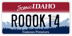 R000K14  license plate in ID