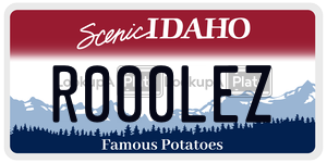 R000LEZ  license plate in ID