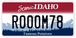 R000M78  license plate in ID