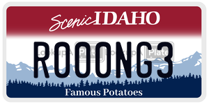 R000NG3  license plate in ID