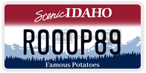 R000P89  license plate in ID