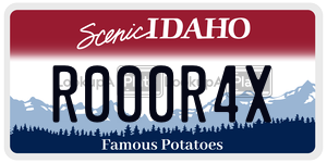 R000R4X  license plate in ID