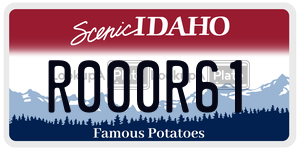 R000R61  license plate in ID