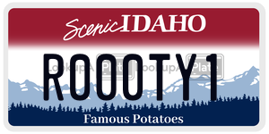 R000TY1  license plate in ID