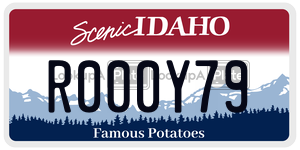 R000Y79  license plate in ID