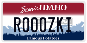 R000ZKI  license plate in ID