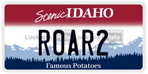R0AR2  license plate in ID