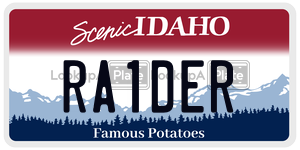 RA1DER  license plate in ID