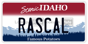 RASCAL  license plate in ID