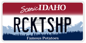 RCKTSHP  license plate in ID