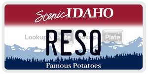 RESQ  license plate in ID