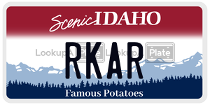 RKAR  license plate in ID