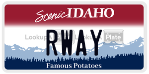 RWAY  license plate in ID