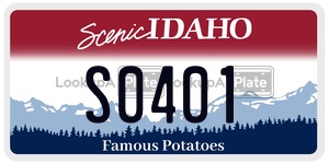S0401  license plate in ID