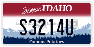 S3214U  license plate in ID