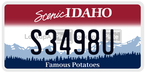 S3498U  license plate in ID