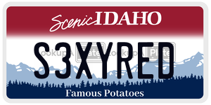 S3XYRED  license plate in ID