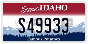 S49933  license plate in ID