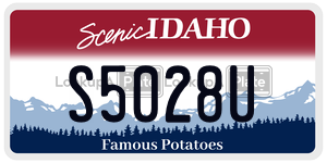 S5028U license plate in Idaho
