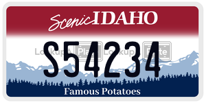 S54234  license plate in ID