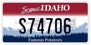 S74706  license plate in ID