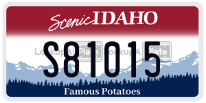 S81015  license plate in ID