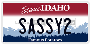 SASSY2  license plate in ID