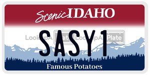 SASY1  license plate in ID