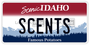 SCENTS  license plate in ID