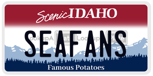 SEAFANS  license plate in ID