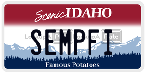 SEMPFI  license plate in ID