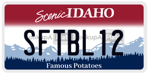 SFTBL12  license plate in ID