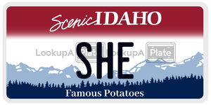 SHE  license plate in ID