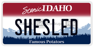 SHESLED  license plate in ID