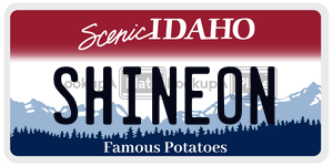 SHINEON  license plate in ID
