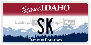 SK  license plate in ID