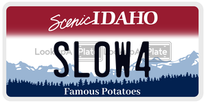 SL0W4  license plate in ID