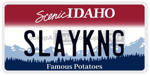 SLAYKNG  license plate in ID