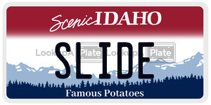 SLIDE  license plate in ID