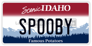 SP00BY  license plate in ID