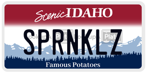 SPRNKLZ  license plate in ID
