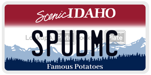 SPUDMC  license plate in ID