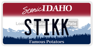 STIKK  license plate in ID