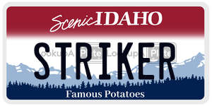 STRIKER  license plate in ID