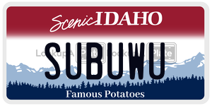 SUBUWU  license plate in ID