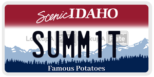 SUMM1T license plate in Idaho