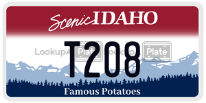 T208  license plate in ID