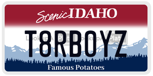 T8RB0YZ  license plate in ID