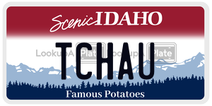 TCHAU  license plate in ID