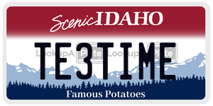 TE3TIME  license plate in ID